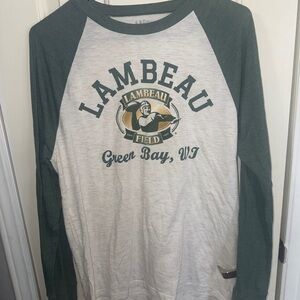 Lambeau Field Green and White Womens Shirt